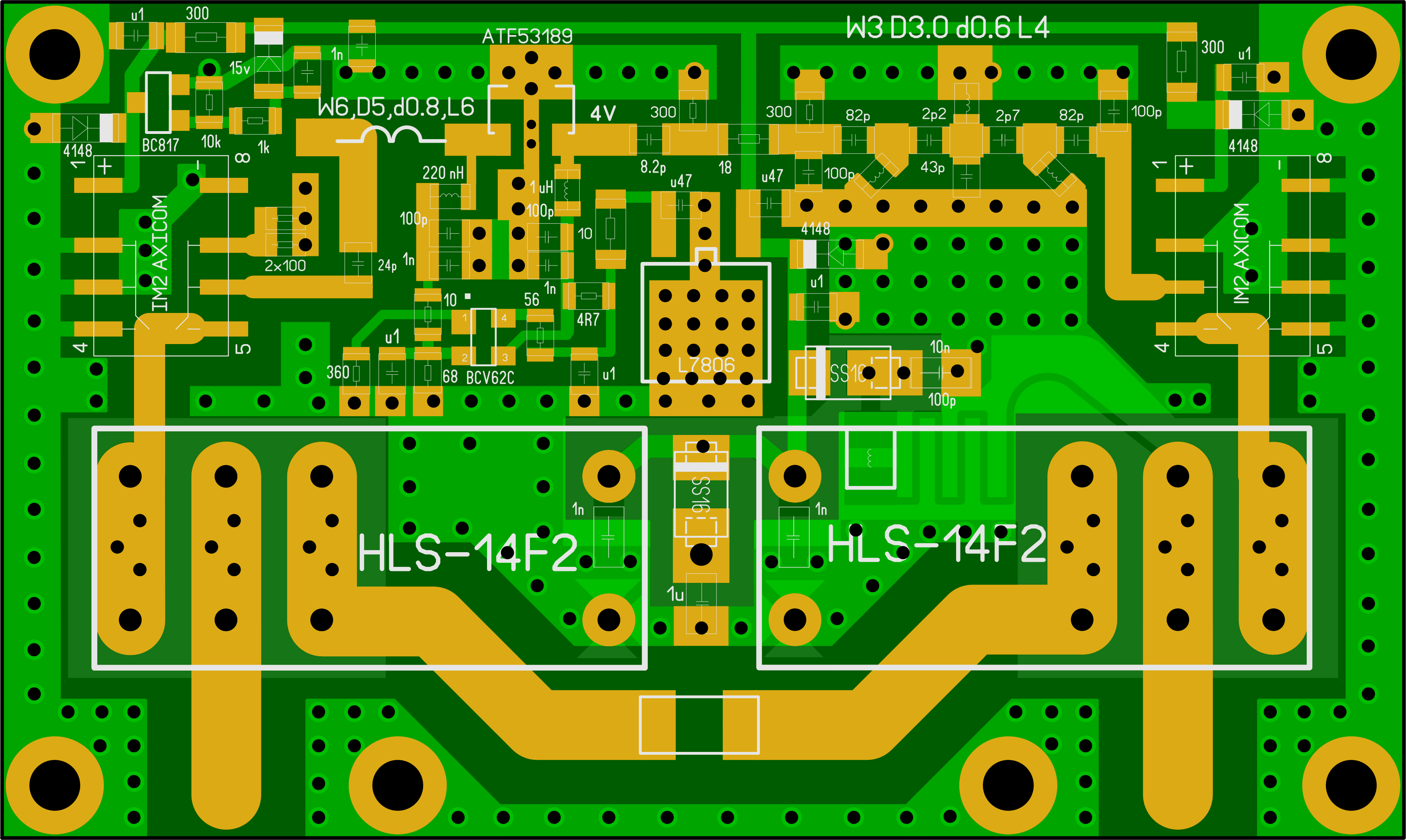 LNA 2m QRO layout revision from 2020-10-02