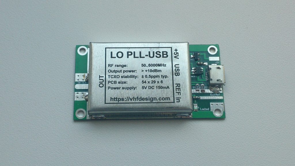 Внешний вид платы LO-PLL-USB-MAX2871 (версия 3.2 от 2018-09-14)